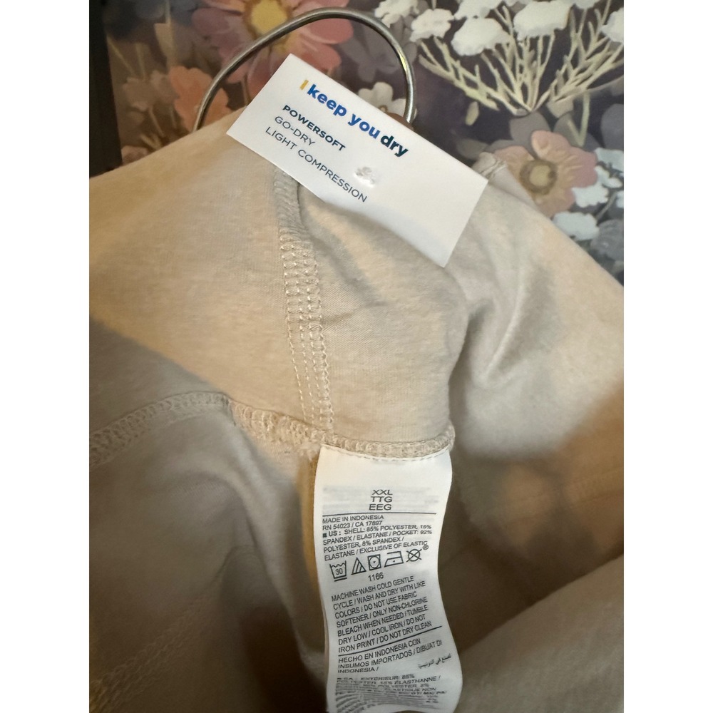 Old Navy GO-DRY PowerSoft Leggings Cargo Pockets Beige XXL‎ - Picture 4 of 10